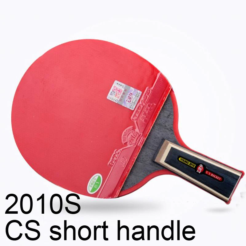 CS short handle Оригинальная 729 готовая ракетка yong 2010S ракетка для настольного тенниса Быстрая атака и петля Высокая скорость стиль один чехол один мяч ракетка - Цвет: CS short handle