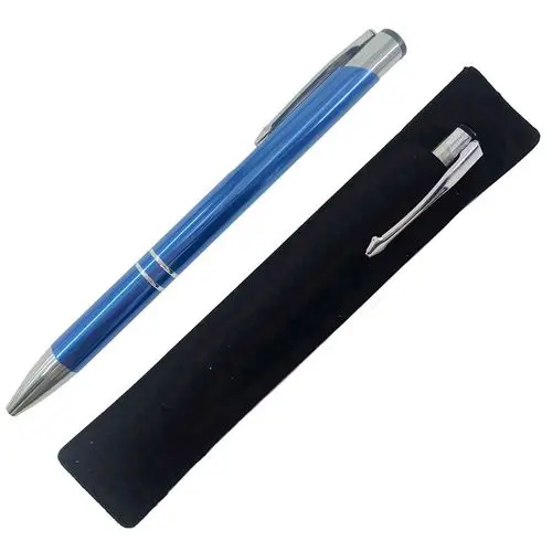 Blue with bag-A 10 шт Персонализированные Выгравированные Металлические Шариковые Ручки Персонализированные Свадебные сувениры Свадебный подарок для шоу индивидуальный рекламный подарок - Цвет: Blue with bag-A