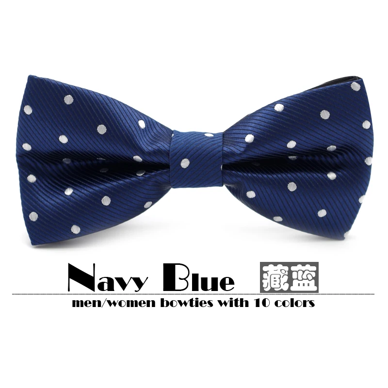 Новый мужской галстук бабочка из полиэстера брендовый в горошек деловой