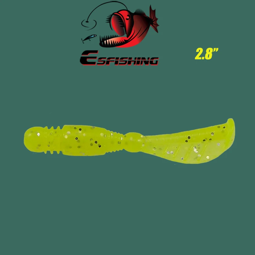 Esfishing, Мягкая приманка, воблер, снасти, 10 шт., 7 см, 2,6 г, Esfishing, TIG Tail, 2,8 дюйма, блестящая ложка, ловля карпа, Isca, искусственная приманка - Цвет: PA31