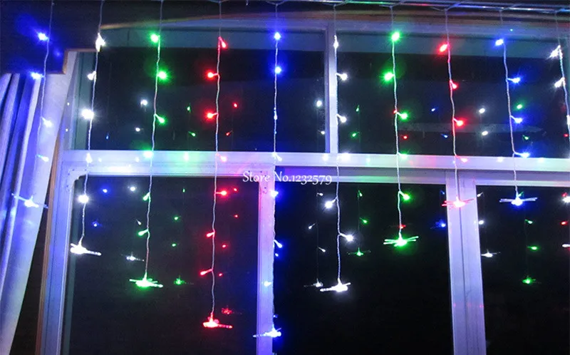 Гирлянда занавеска в виде стрекозы 4 м 100 светодиодов 18P|curtain string light|string lightslighted party
