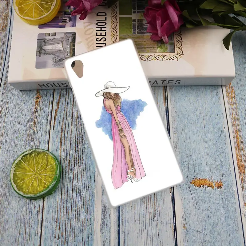 Модный прозрачный чехол A girl с изображением пляжа для Sony Xperia Z3 Z5 Premium M4 Aqua M5 X XA XA1 C4 C5