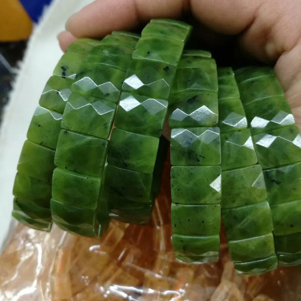 Женский браслет с натуральными нефритовыми бусинами ювелирное изделие из