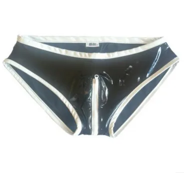 black PVC Хипстерские сексуальные шорты из искусственной кожи, шорты из ПВХ с открытой молнией, женские Клубные вечерние шорты - Цвет: black PVC