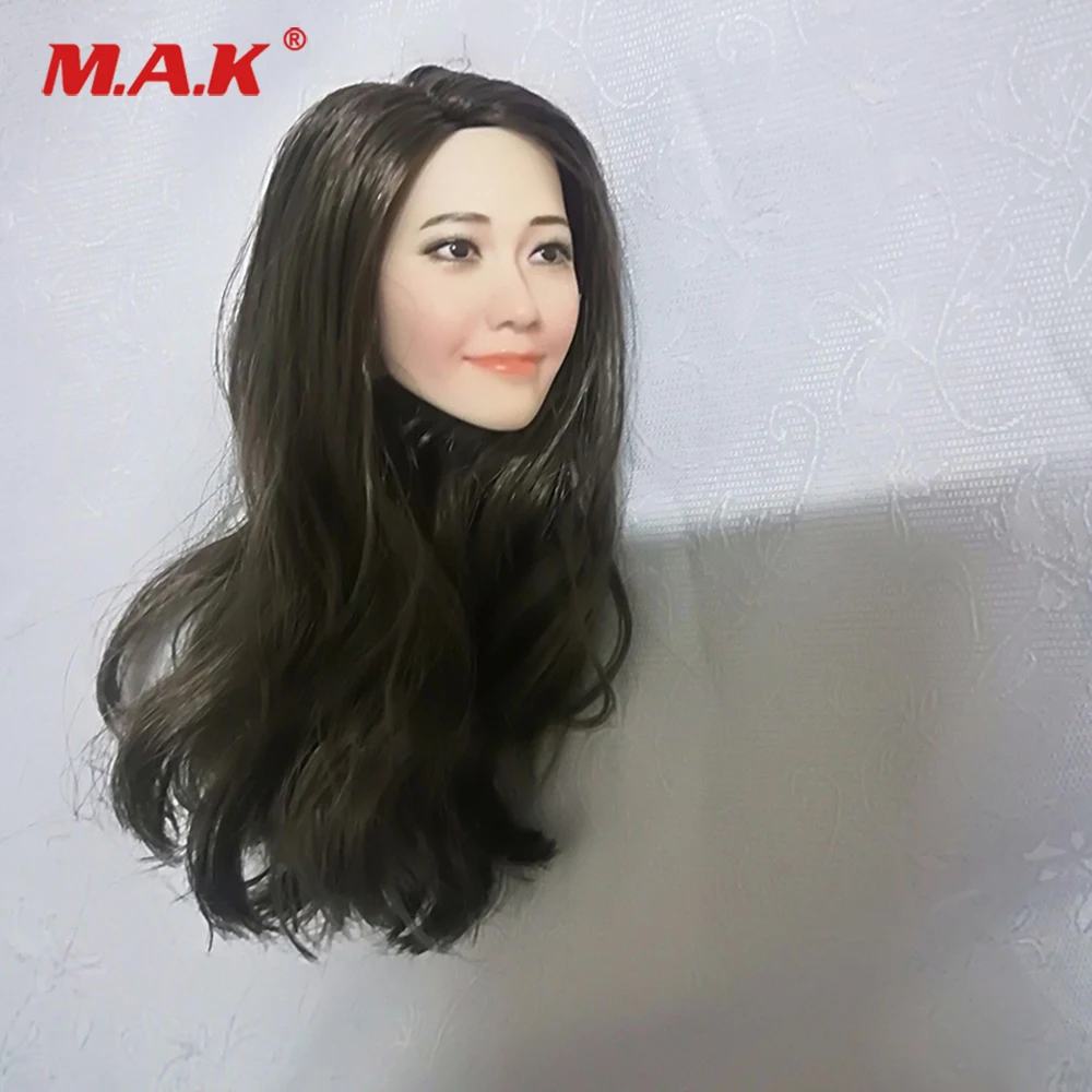 1:6 масштаб корейский красивый женский манекен головы лепить Yoona бледно длинные