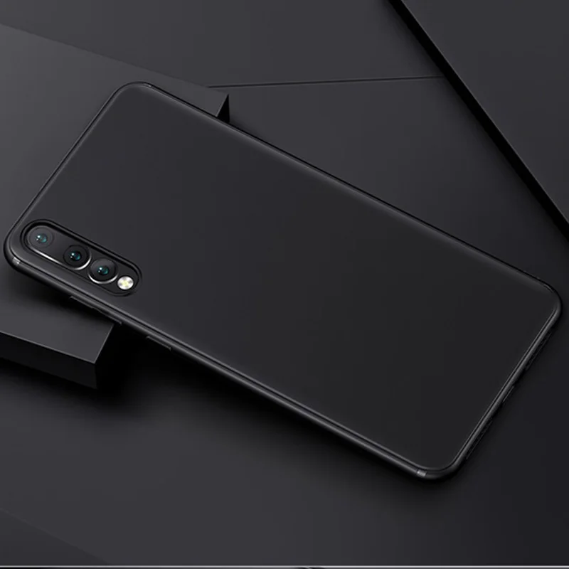 Матовый чехол для huawei p20 Huawei P20 Ультратонкий из ТПУ и силикона черный мягкий