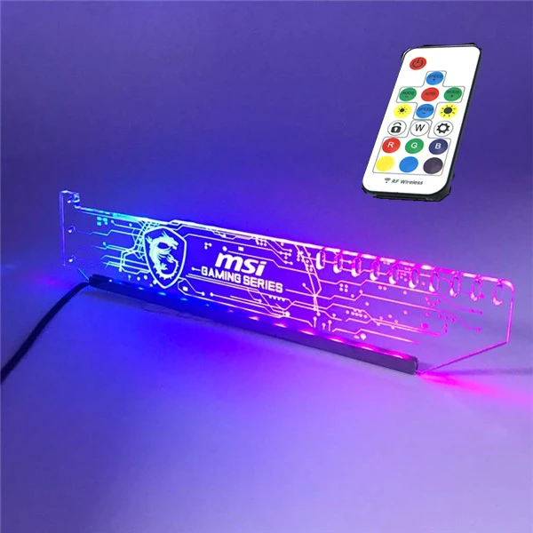 Symphony(Controller) Кронштейн для видеокарты RGB(12 В)/Aurora(5 В), синхронизация AURA, стоячий светильник, защита от загрязнения, поддержка партнеров, шасси, светодиодный VGA, ASUS - Цвет лезвия: Symphony(Controller)