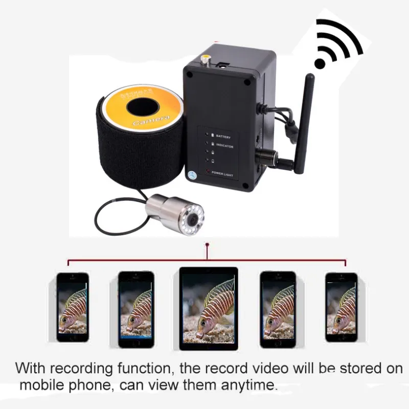 Беспроводная подводная рыболовная камера WF13W HD 1000TVL с Wi Fi и кабелем 30 м|Камеры