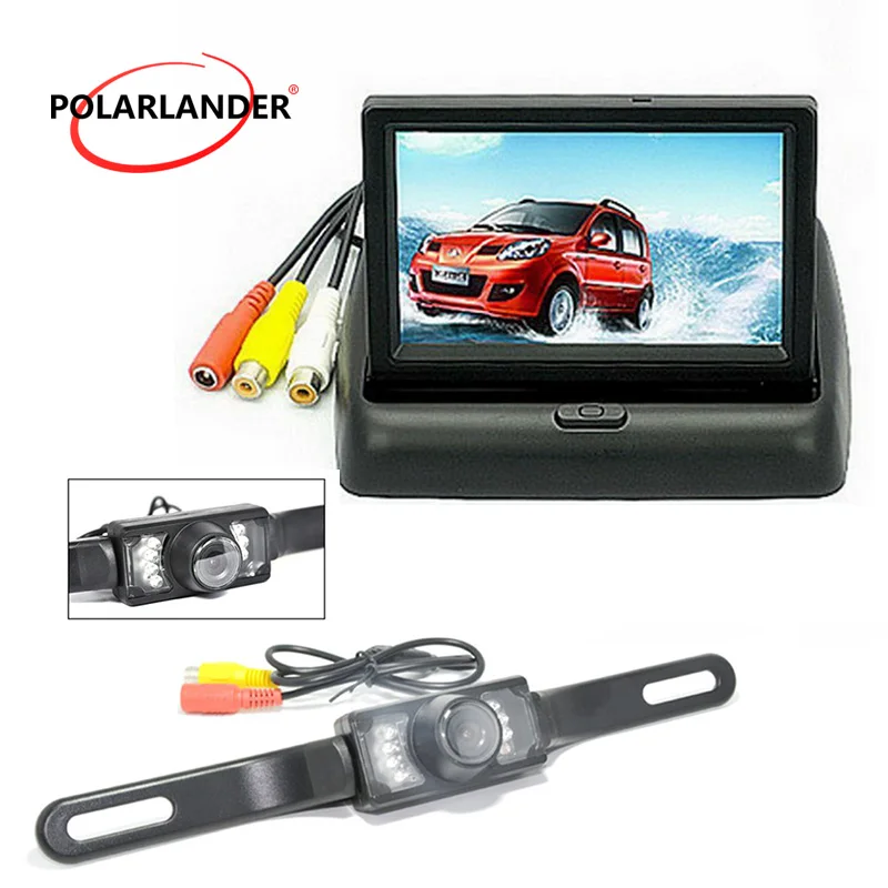 TFT складной зеркальный монитор Авто для автомобиля HD LCD парковочная помощь