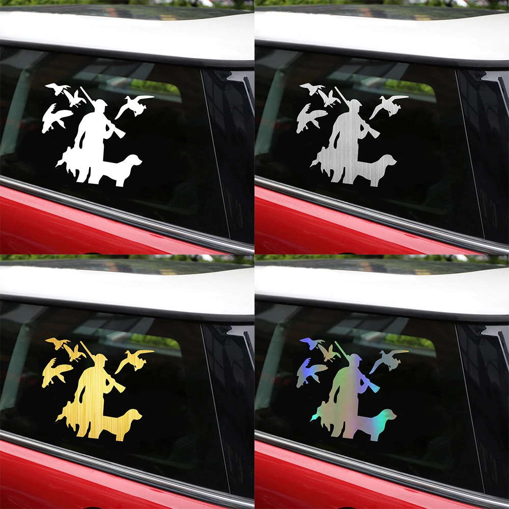 Tancredy Hunting Hunt Hunters and Dogs Pattern Car Bumper Stickers Decals Styling Decoration Door Body Window Sticker | Автомобили и