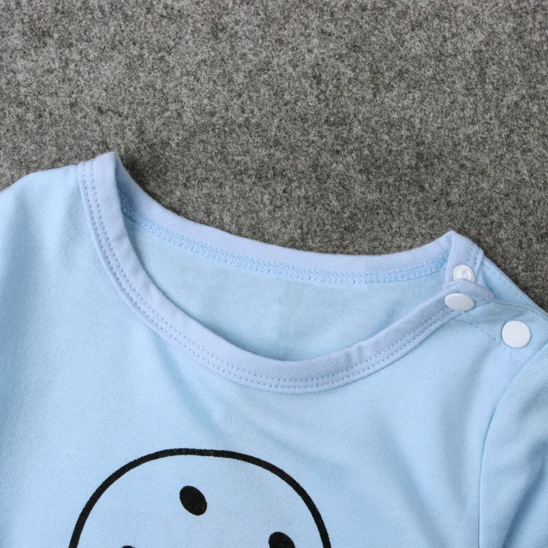Baby Romper Children Clothing Spring Autumn Boy Climb Clothes Newborn Jumpsuit 2017 New Blue Print Free Shipping | Детская одежда и