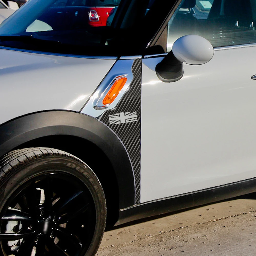 5D углеродное волокно виниловая наклейка передний автомобиль брызговик