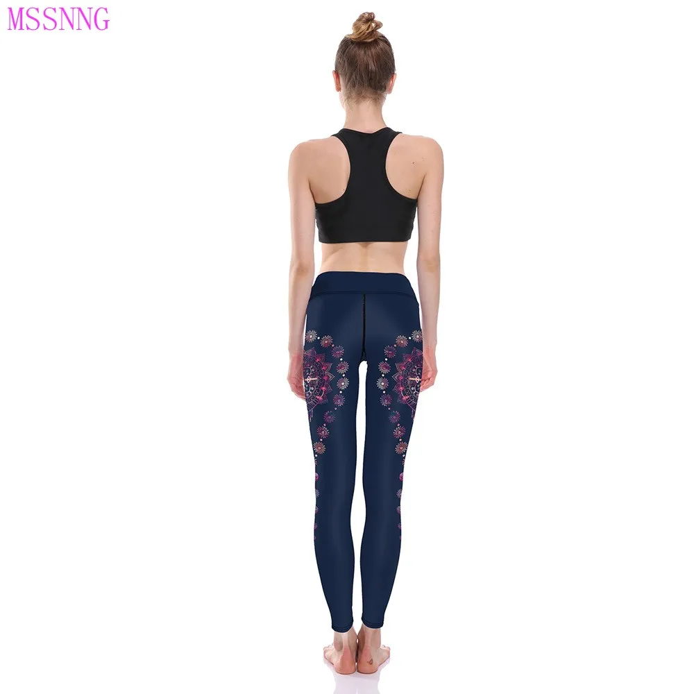MSSNNG Gypsy капли воды с цветочным принтом высокое качество Йога Штаны тренажерный