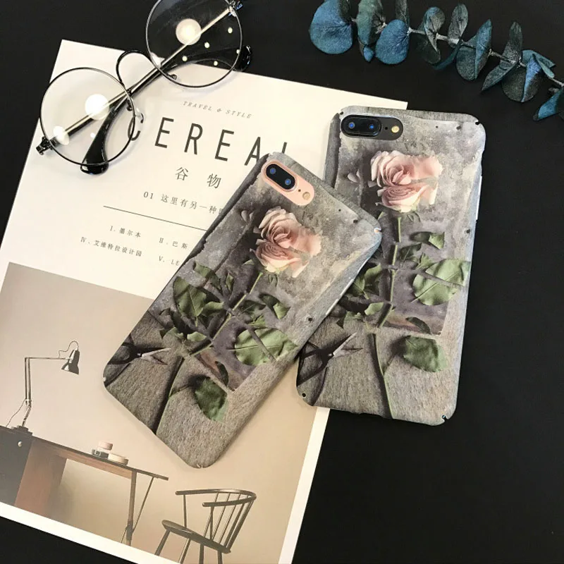 Горячая Ретро картина маслом Rosas цветочный чехол для iphone 6 Чехол классическое