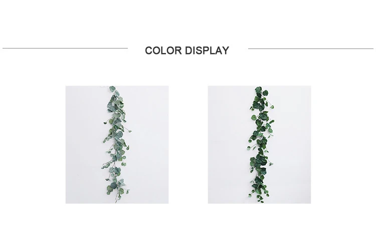 Artificial Ivy Leaf Eucalyptus Leaves Home Decor Wedding Decoration Plants Plastic Green Long Vine Fake Foliage Handmade 180cm