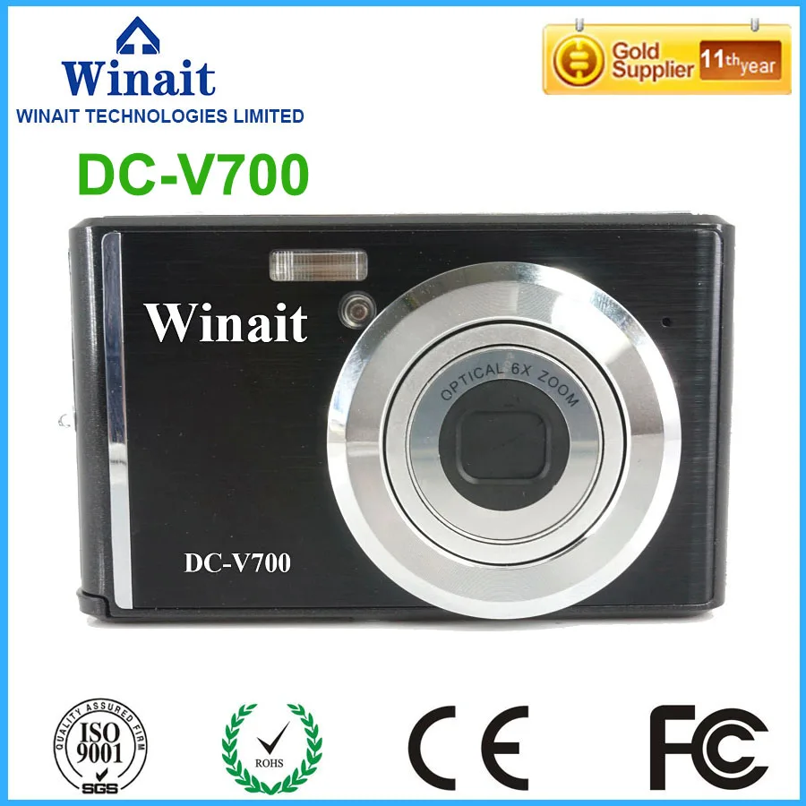 

Max 18MP Mini Camera DC-V700 3x Optical Zoom 10s Self-Timer Lithium Battery Cameras Digital Camcorder With Face&Smile Detection