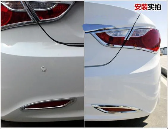 ABS хром передняя+ лампа заднего противотуманного фонаря Накладка для 2013 hyundai SONATA 8GE i45