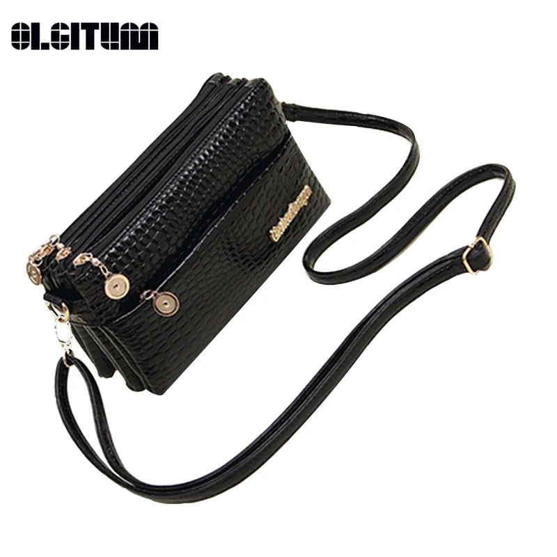 Olgitum Новый 2018 маленькая сумка крокодил картина мешок Для женщин Курьерские сумки
