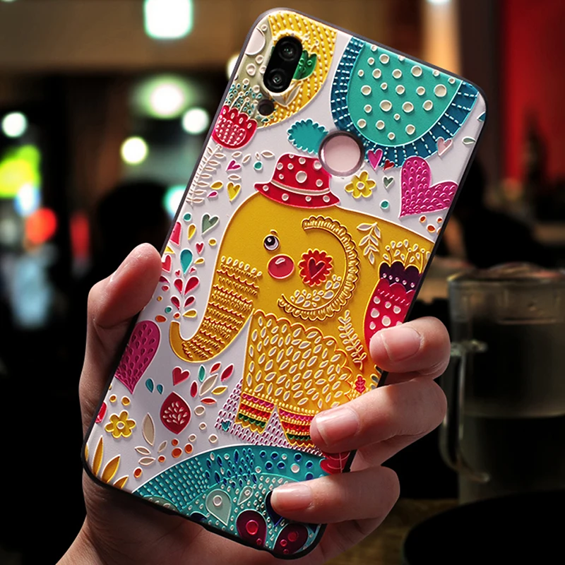 YonLinTan coque чехол для HuaWei p20 lite p20lite/p20 p 20 на заднюю панель телефона 3D Милые 360