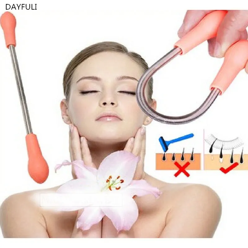 1pc Facial Hair Remover Makeup Cosmetic Epilator Stainless Steel Stick Cleaner| |