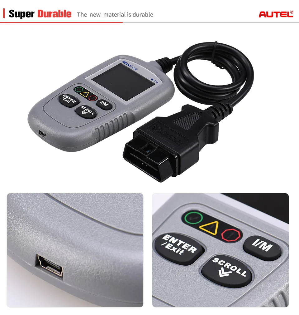 Autel MaxiLink ML329 OBD2 сканер Авто OBD 2 код ридер автомобильный диагностический инструмент с одним щелчком I/M ключ готовности pk AL319