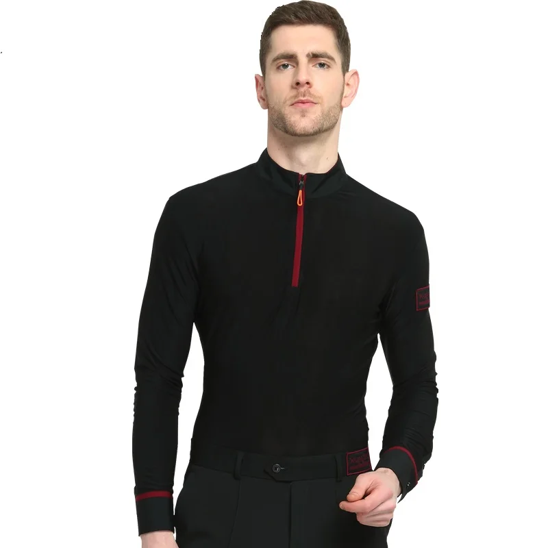 Мужская рубашка для латинских танцев взрослых Румба одежда тренировок