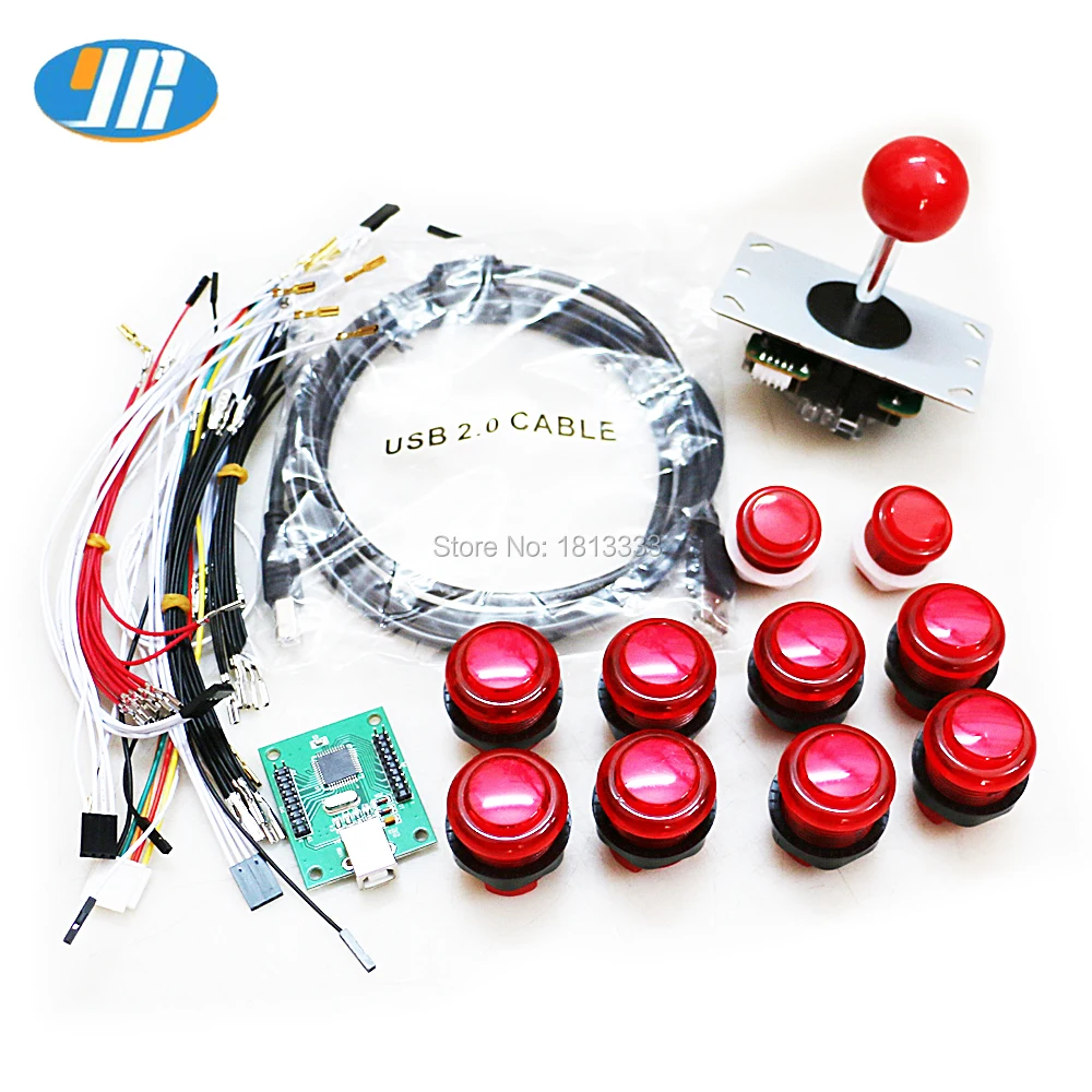 1 шт. + копия джойстика Sanwa 10 5 в световая кнопка шт 2 USB энкодер для аркадной игры