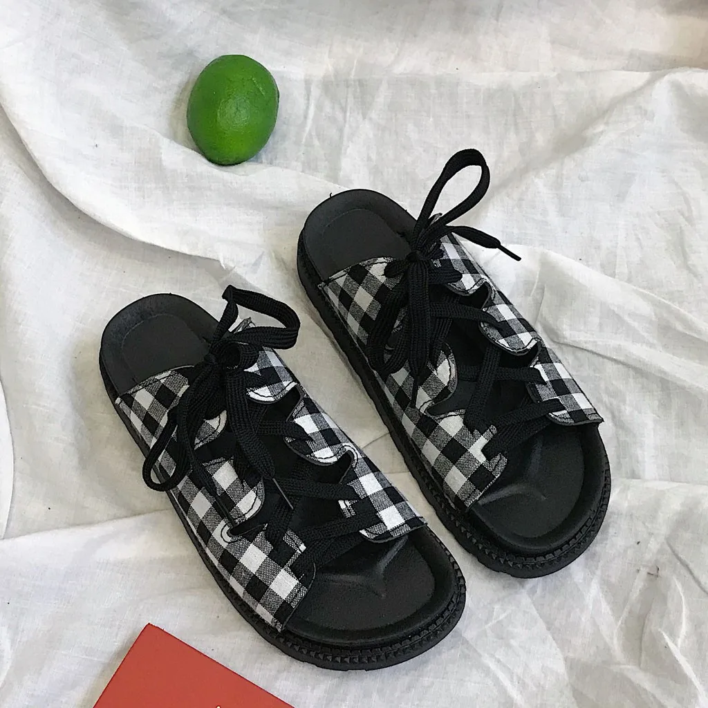 Сандалии SAGACE женские на плоской подошве летние босоножки с перекрестной