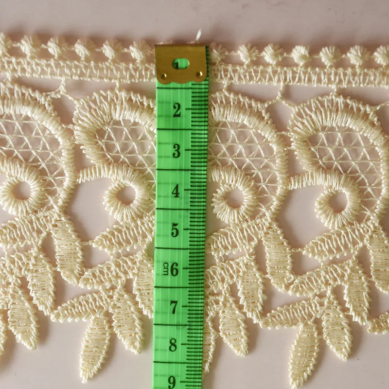 Cusack 3 ярда 9 см кружевная отделка аппликация костюмы из полиэстера Лента белый