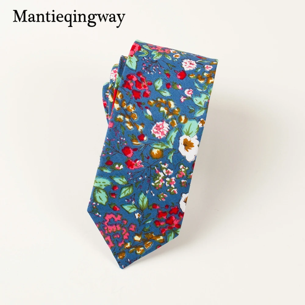 Мужской Хлопковый галстук Mantieqingway с цветочным принтом 6 см | Аксессуары для одежды
