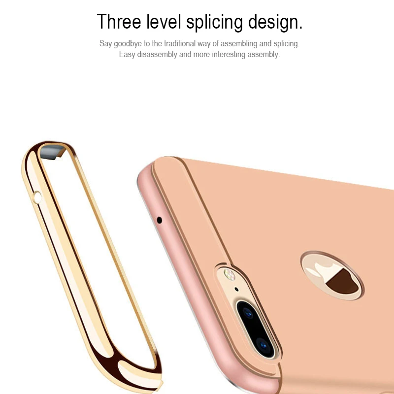 Чехол HUKU для телефона с покрытием iPhone 7 Роскошная золотая Защитная матовая