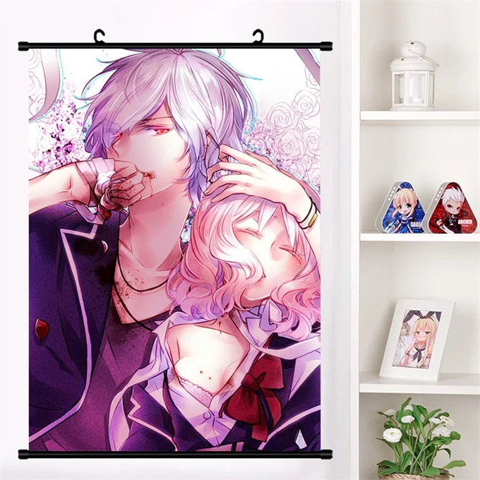 V Аниме DIABOLIK LOVERS Komori Yui Sakamaki Shu sakamaki reiji Настенная роспись плакат Настенные подвесные плакаты коллекция домашнего декора - Цвет: V