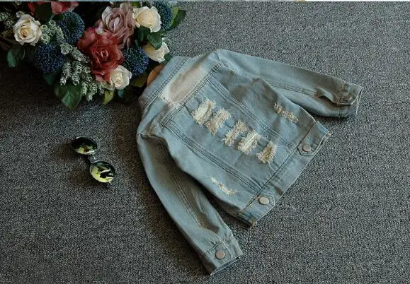 Джинсовая куртка для детей 2 7 лет модная на весну осень 2019|Куртки и пальто| |