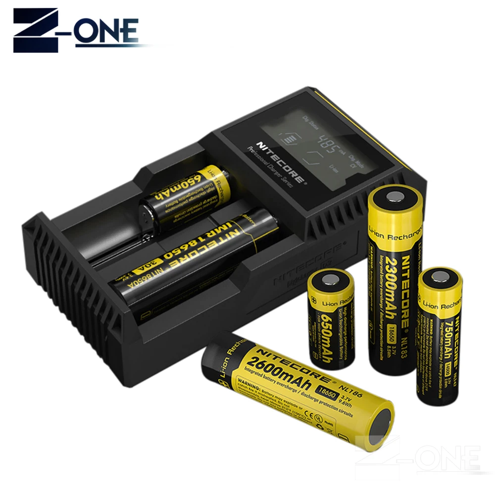 100% Зарядное устройство Nitecore D2 с ЖК дисплеем универсальное умное автомобильное