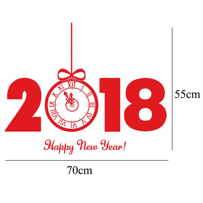 2018 счастливый новый год стеклянные наклейки X mas Дерево Витрина торговый центр