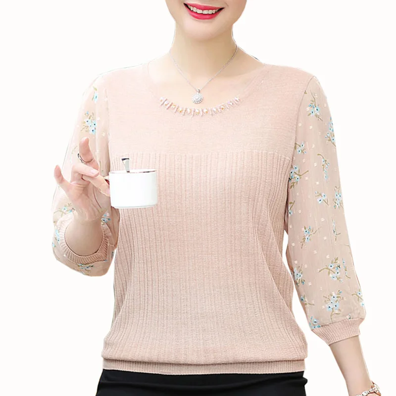 

summer fashion new Print Tops women Casual Large size Half sleeve T-shirt elegant Diamonds O-Neck Tops T-shirt women's