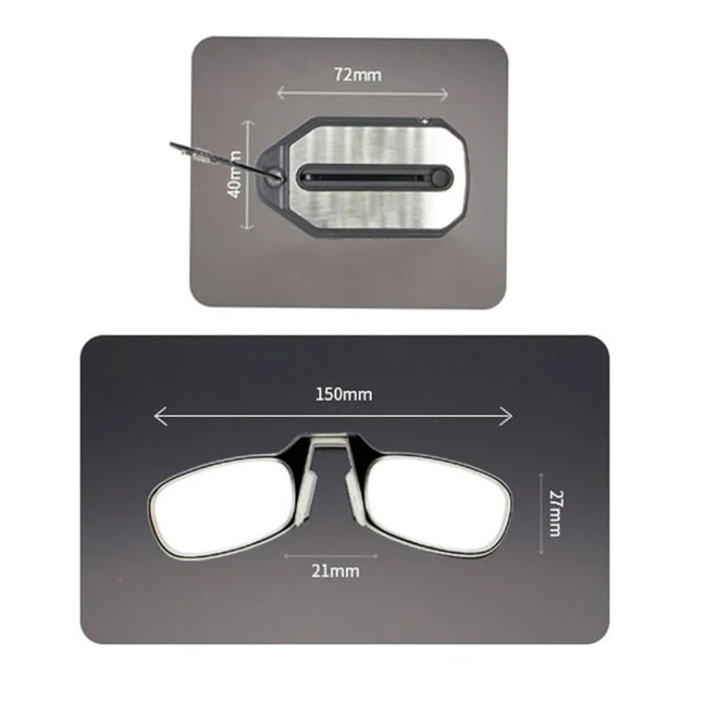 No Leg Clip Nose Reading Glasses Portable Reading Glasses For Both Men And Women Mini Key Chain Presbyopia Glasses