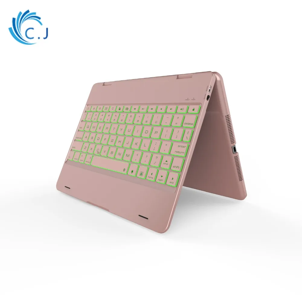 Ультра тонкий беспроводной Bluetooth клавиатура чехол с подсветкой для Apple ios ipad pro 9 7