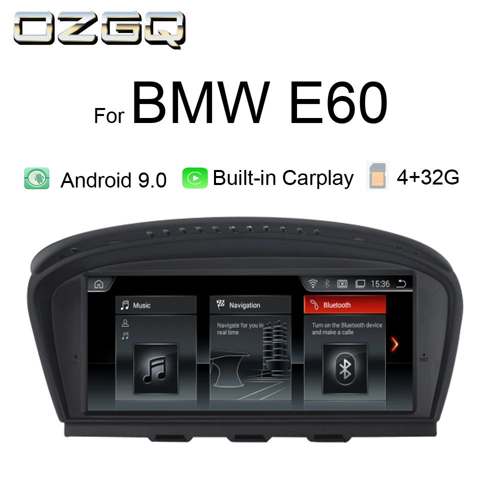 OZGQ автомобильный медиаплеер для 2005 2010 BMW 5 серии E60 CCC CIC Система Android 9 0 GPS