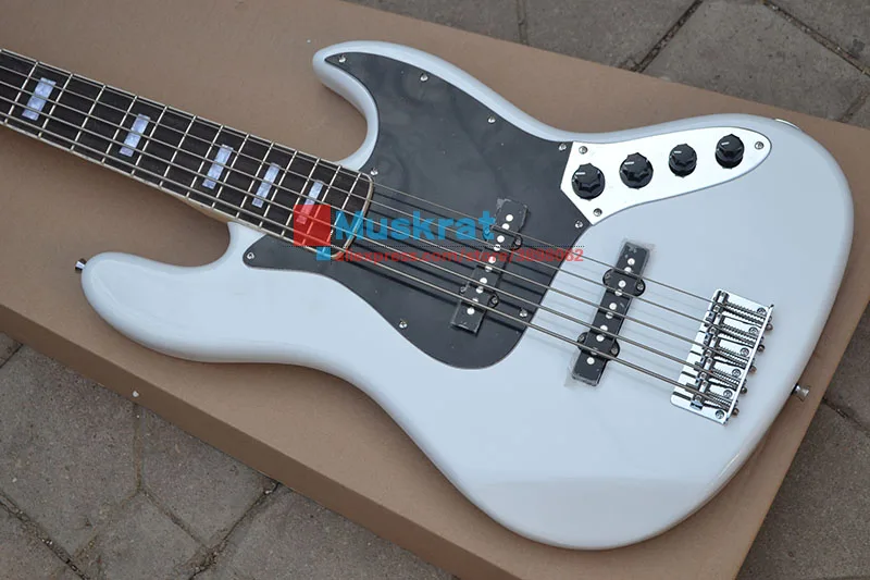 Оптовая продажа с фабрики электрический бас 4 струны белый цвет ТВ коробкой