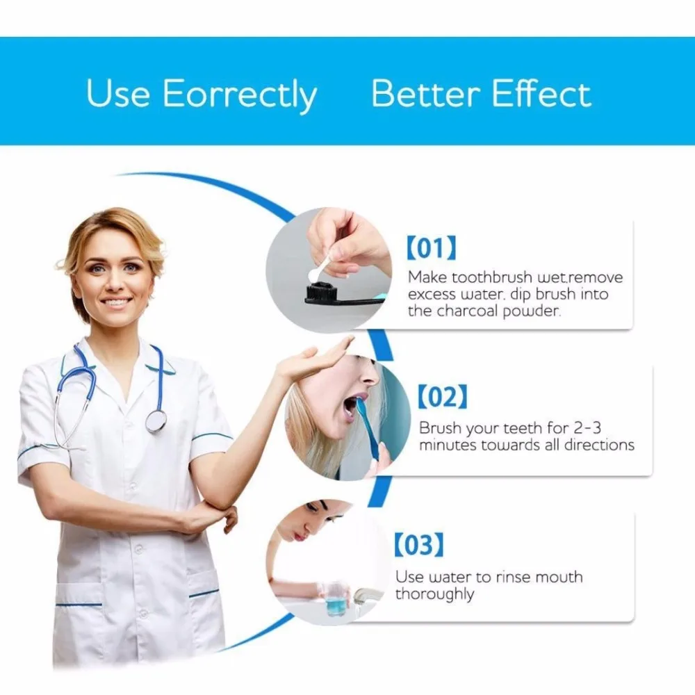 2018 Отбеливание зубов порошок натуральное активированное средство для