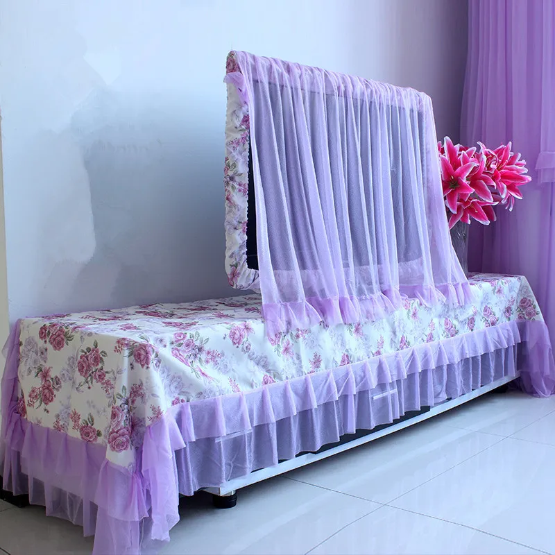 

1Pcs High-grade Fashion Beauty yarn Rectangle TV ark dust cover Lace Cloth Art LED TV dust cover Dust cloth cover