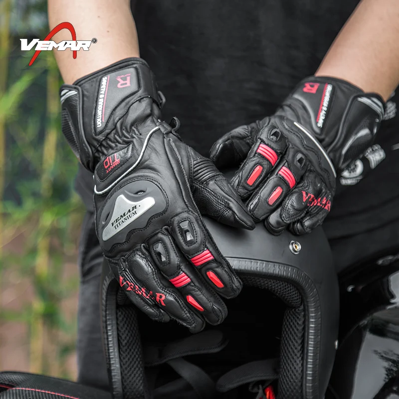 Кожаные перчатки для сенсорных экранов езды по бездорожью гоночные