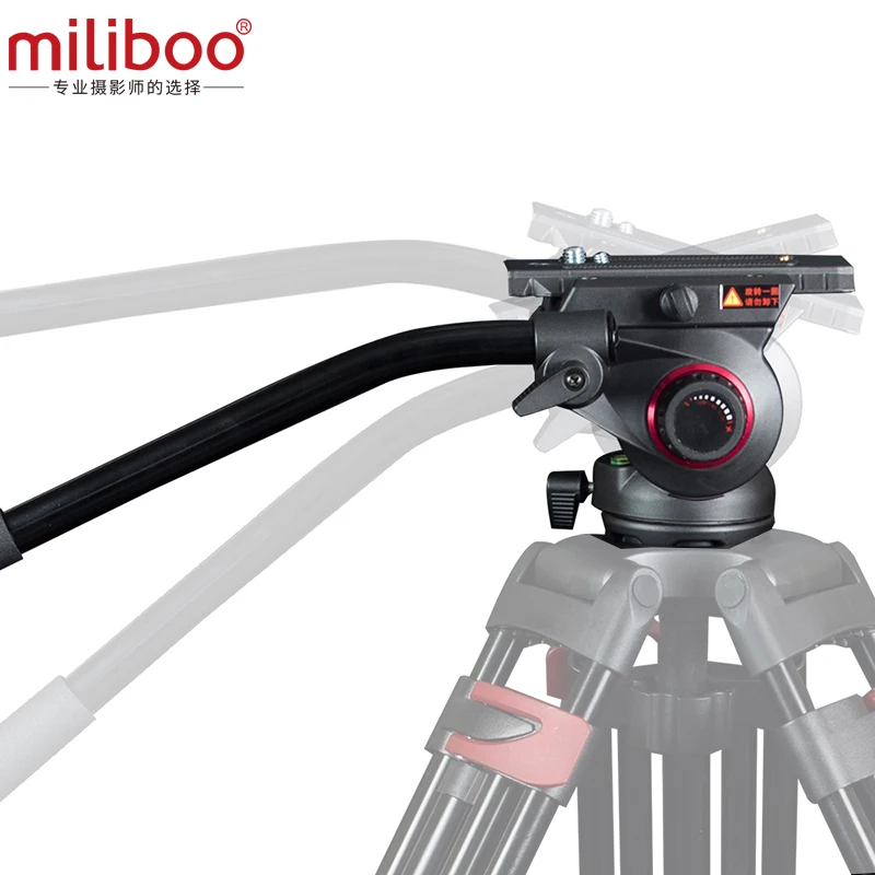 Фото Miliboo MYT803 Базовая плоская жидкостная видеоголовка с размером чаши 75 мм Модернизированная регулируемая демпфирующая конструкция для штатива/подставки для камеры №4