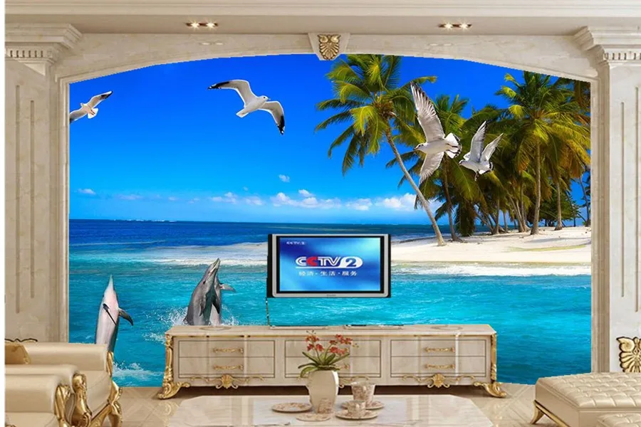 Custom large mural.Creative dolphin palm seagull sea 3d wallpaper,living room tv sofa wall bedroom 3d wallpaper papel de parede
Custom large mural.Creative dolphin palm seagull sea 3d wallpaper,living room tv sofa wall bedroom 3d wallpaper papel de parede