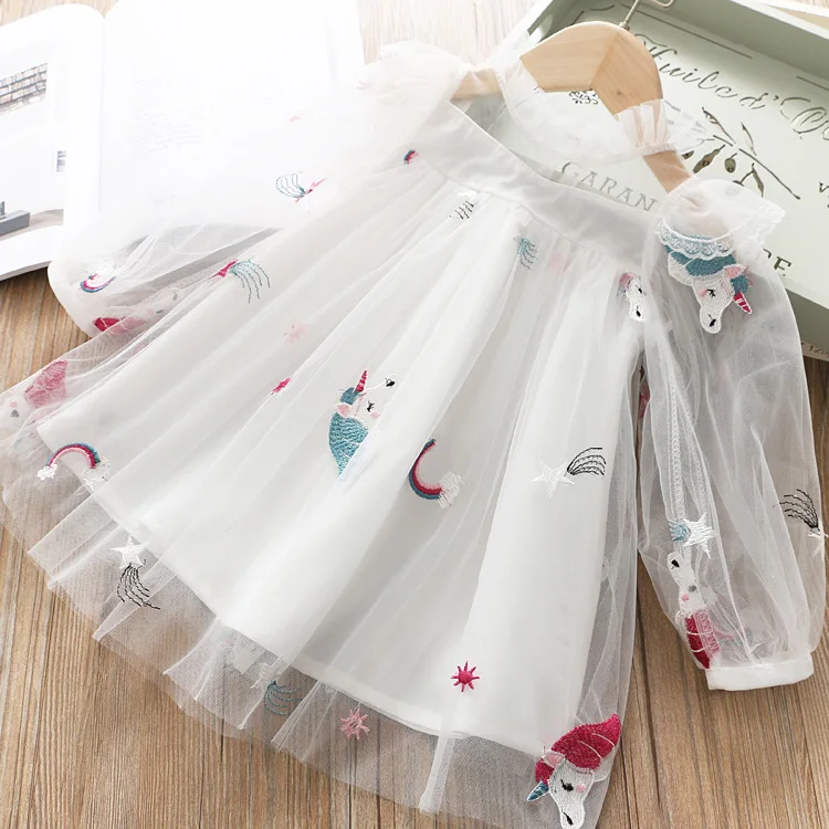 Princess Dress Baby Girl's Unicorn Lace for Summer Clothes Cute Fashion Style Kid Lovely Wear Drop Shipping | Детская одежда и