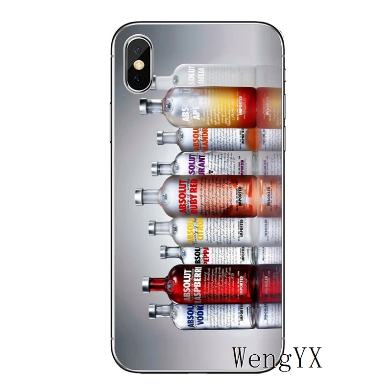 Абсолютная бутылка водки для iPhone X XR XS Max 8 7 plus 6s 6 SE 5S 5c 5 4S 4 iPod Touch мягкий чехол