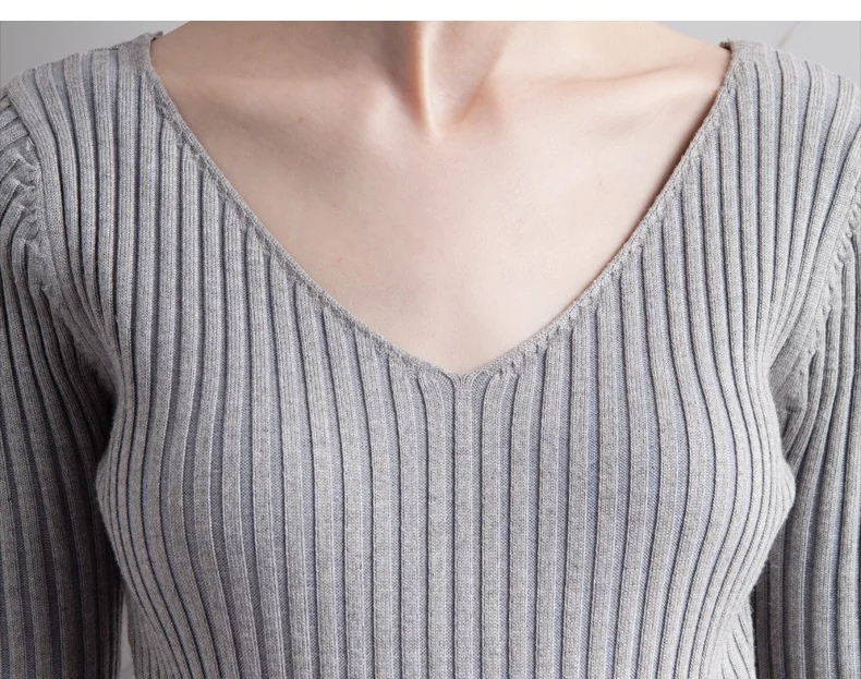 Женское трикотажное платье с V образным вырезом Осень зима|clothes for pregnant|clothes pregnant