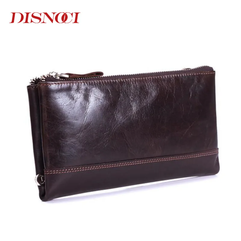 Роскошный мужской кошелек DISNOCI из коровьей кожи клатч кошельки деловые
