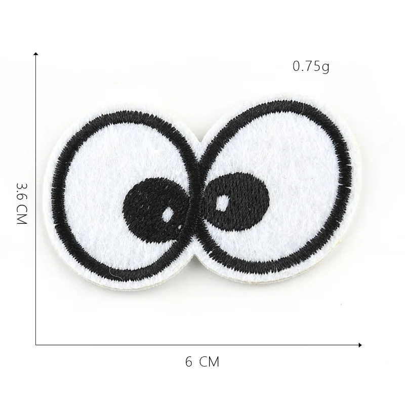 1-PCS-G-3 Кровотечение глазного яблока патч мультфильм глаза патч мультфильм железные на патчи Дети DIY милые шитье пальцев вышитые патчи для одежды - Цвет: 1-PCS-G-3